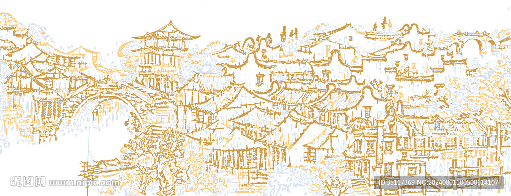 古镇装饰画