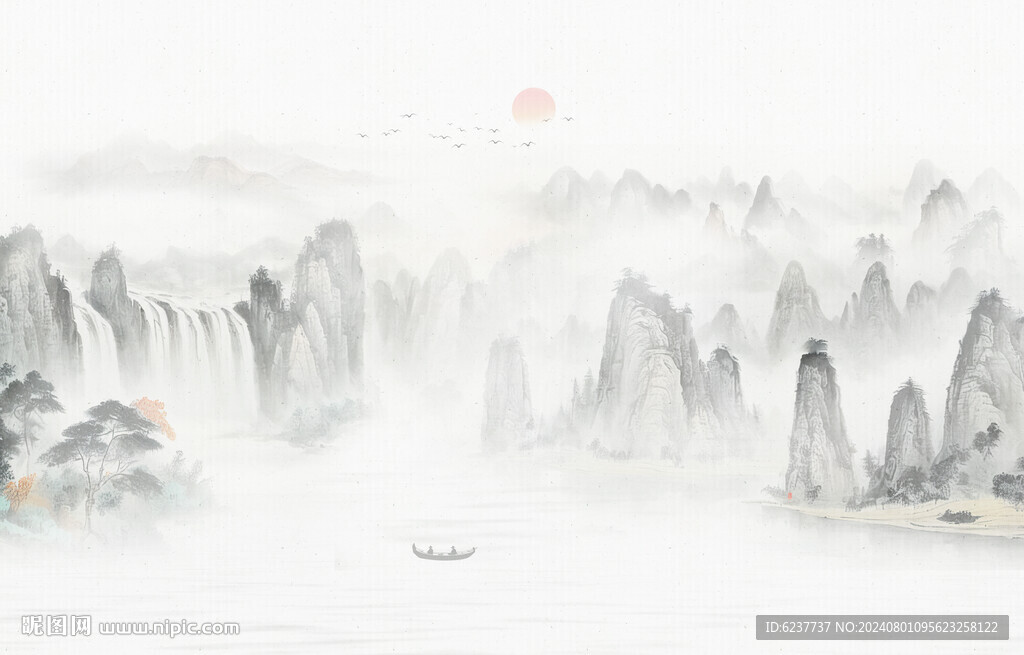 新中式意境山水画