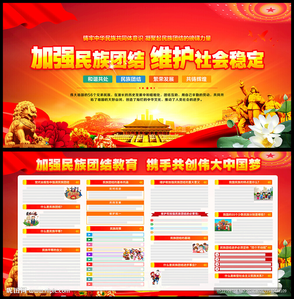 民族团结宣传栏