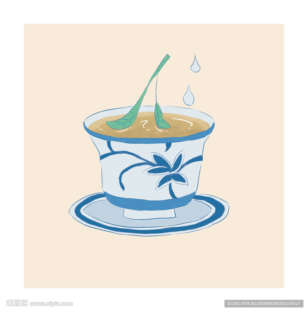 茶水插画