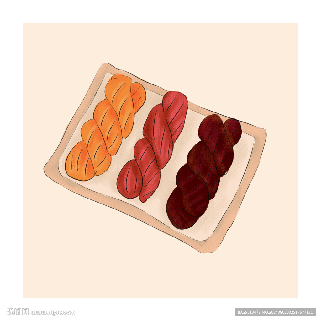 小麻花插画
