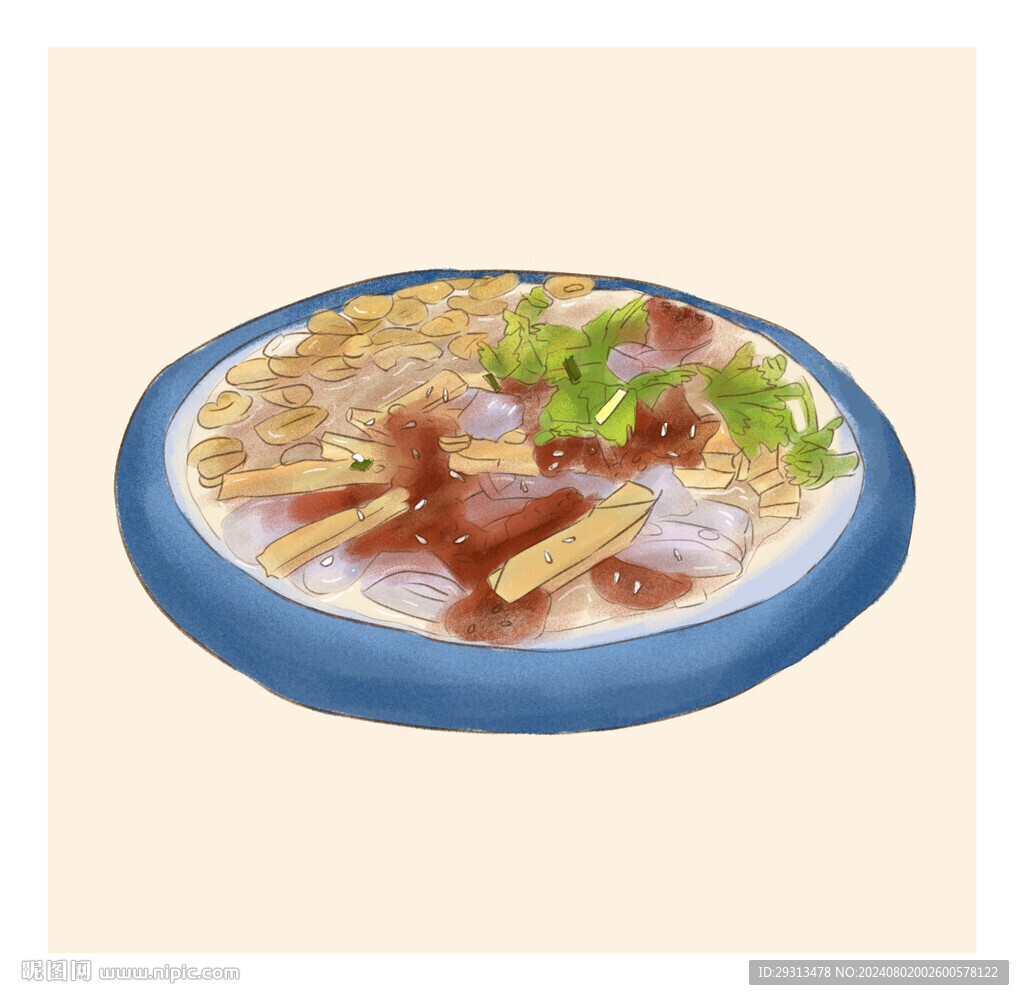 浑源凉粉插画