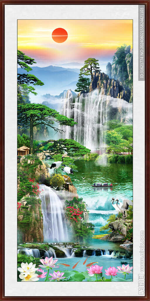 玄关 山水画 