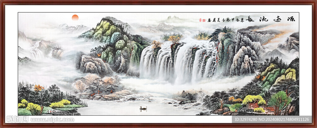 巨幅山水画国画