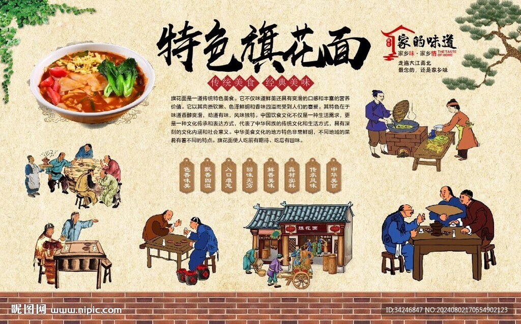 旗花面