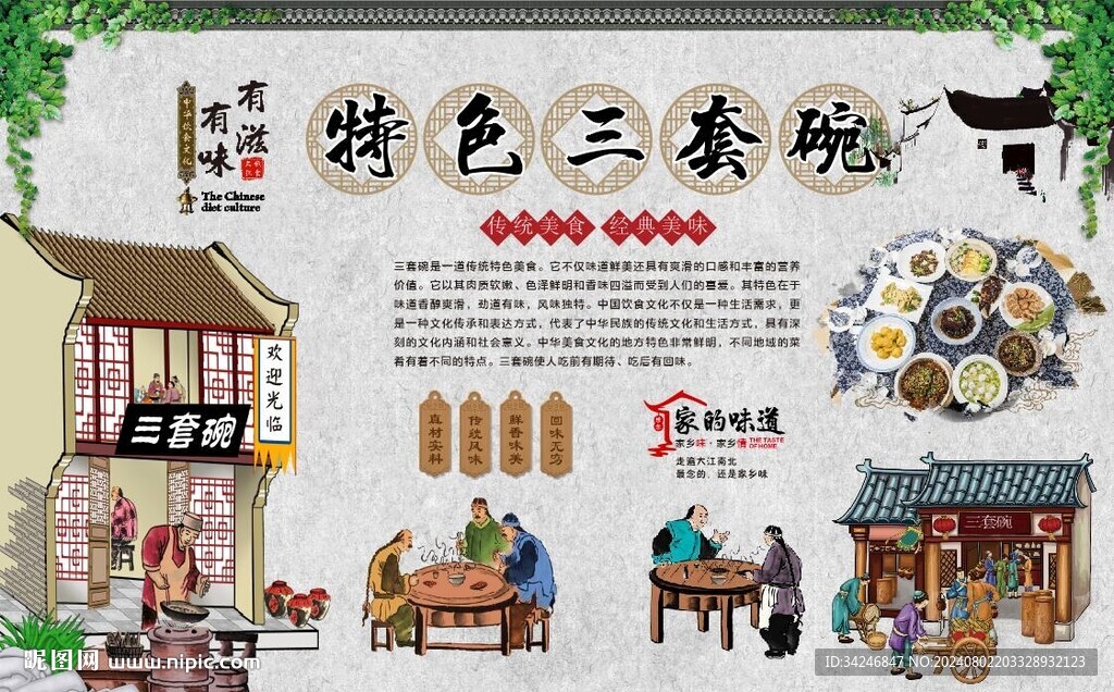 三套碗 
