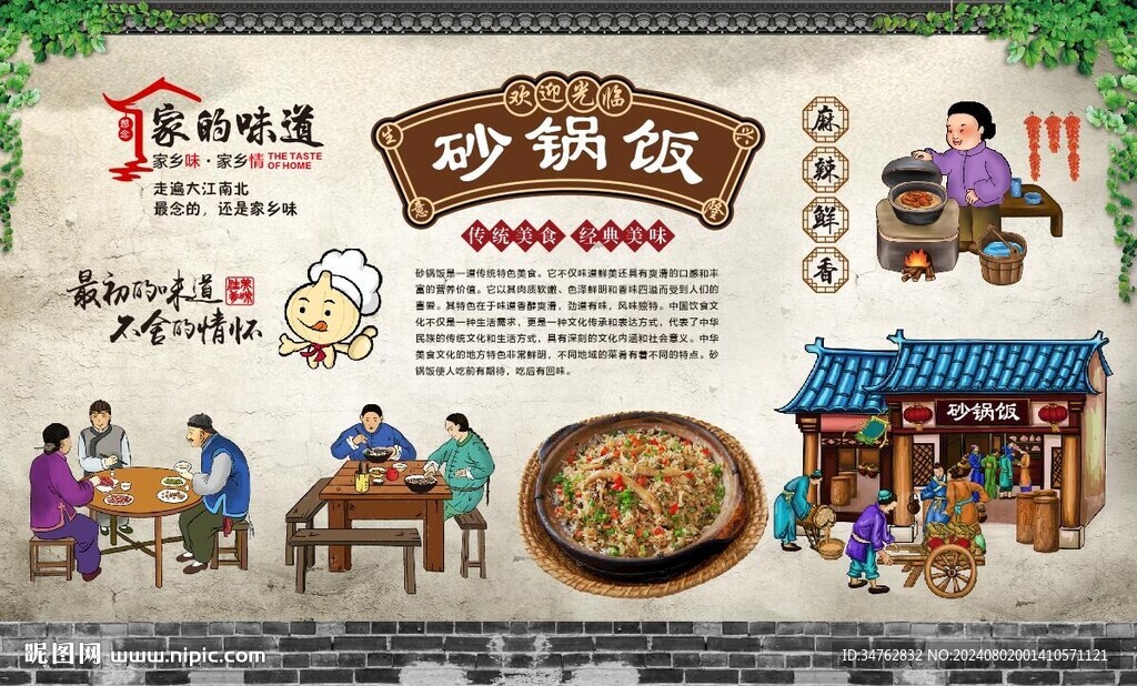 砂锅饭背景 