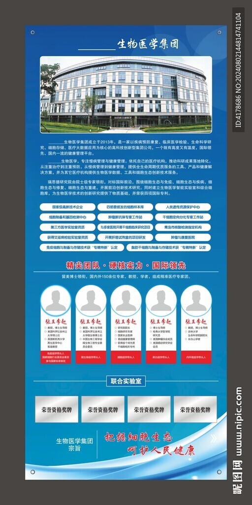 生物细胞医学展架