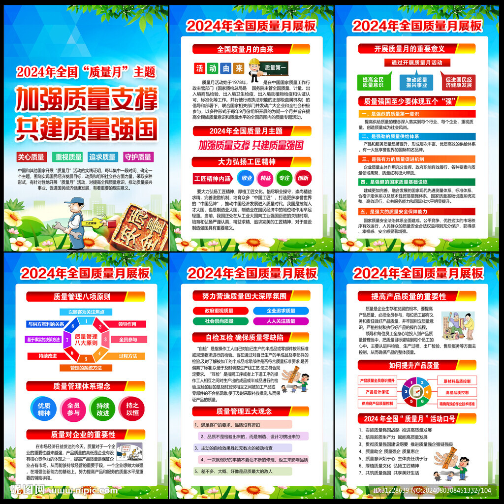 2024全国质量月展板
