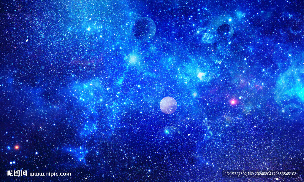 蓝色星空背景墙
