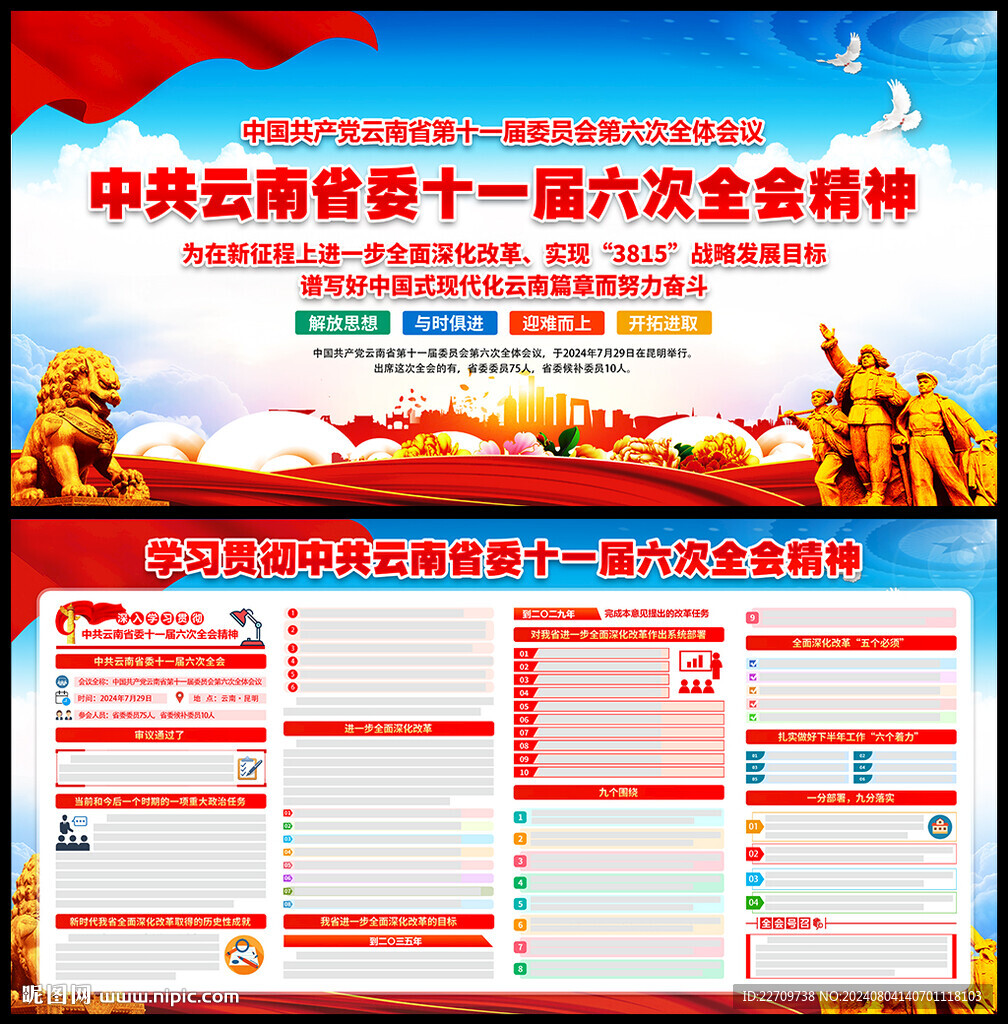 云南省委十一届六次全会精神