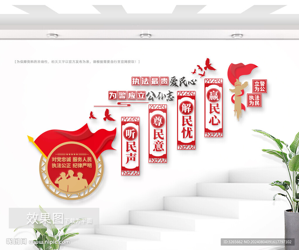 警局警营之家楼梯间文化墙图片