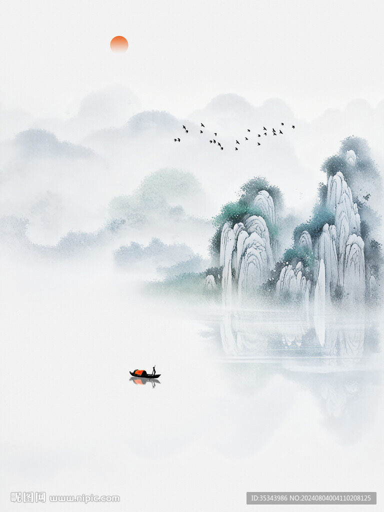 新中式背景画