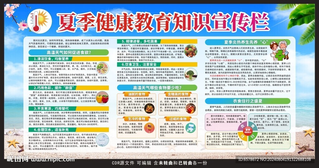夏季健康教育宣传栏