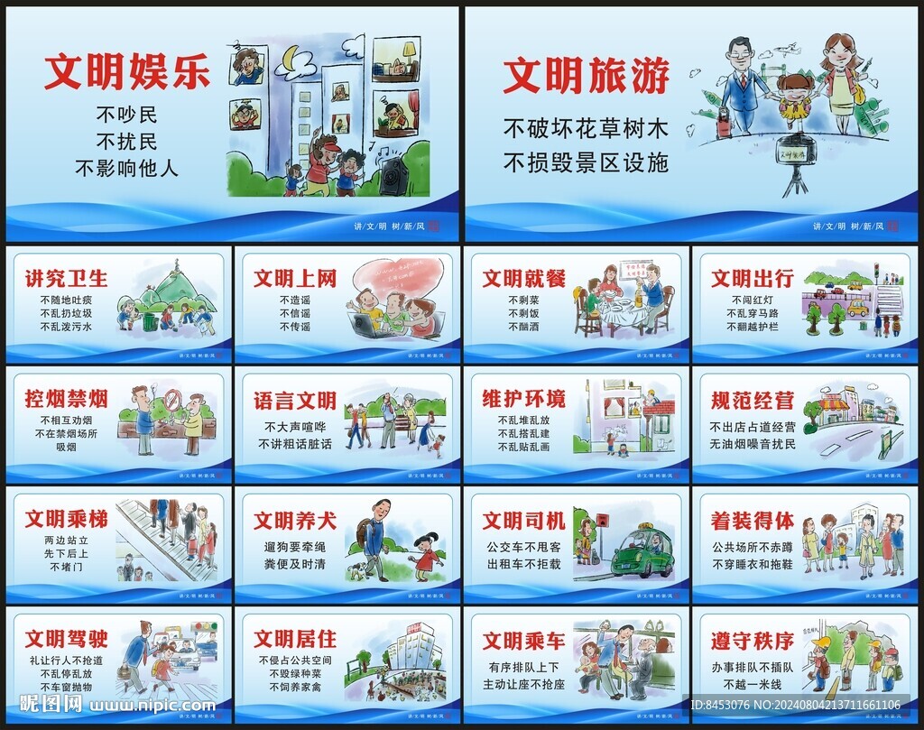 创建文明城市展板