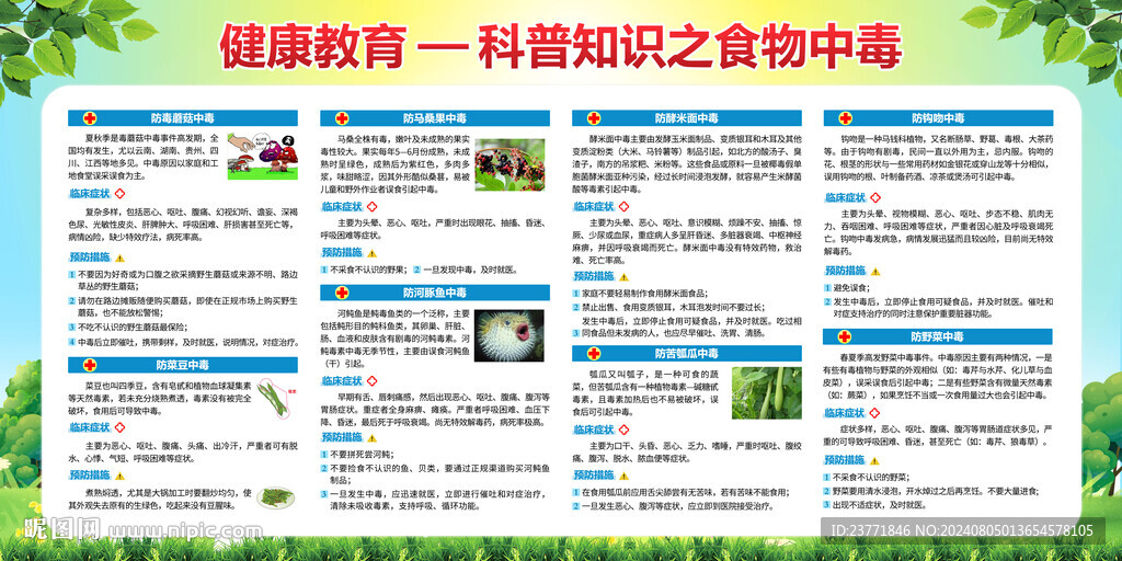 食物中毒宣传栏