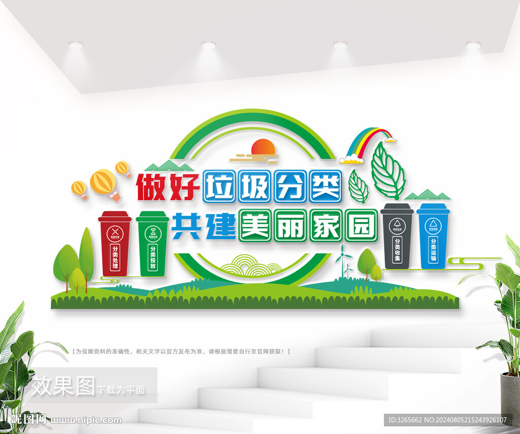 垃圾分类户外公益标语文化墙