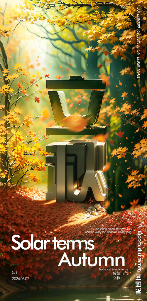 二十四节气立秋海报