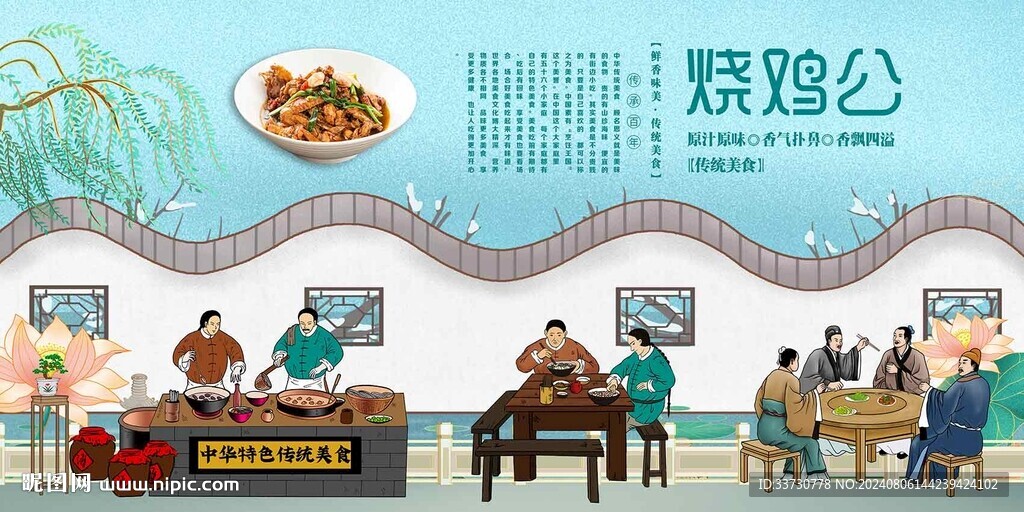 烧鸡公背景墙