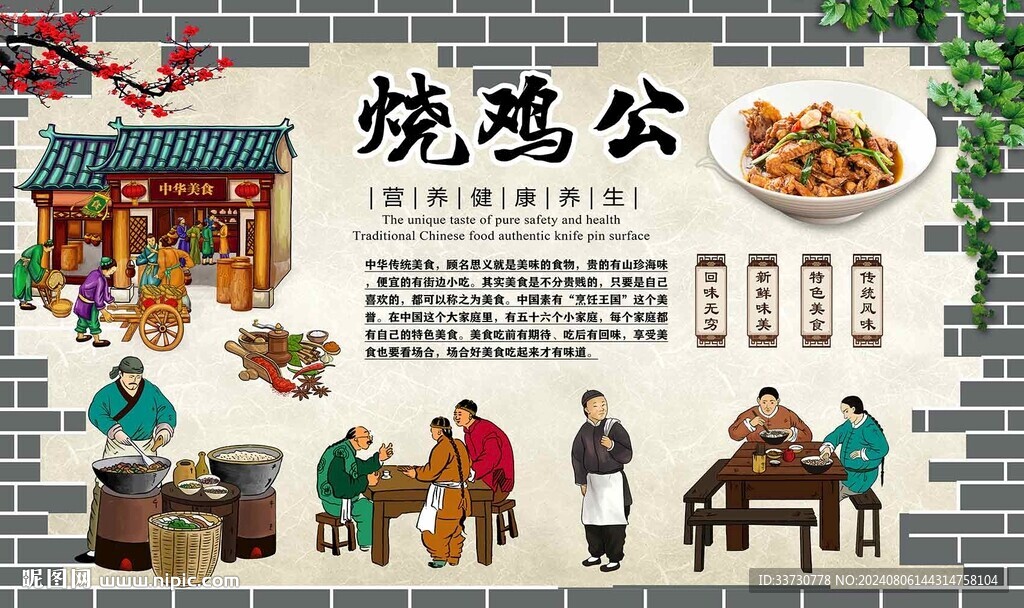 烧鸡公背景墙