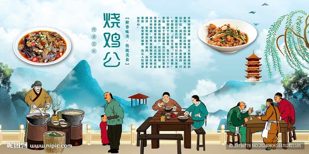 烧鸡公背景墙