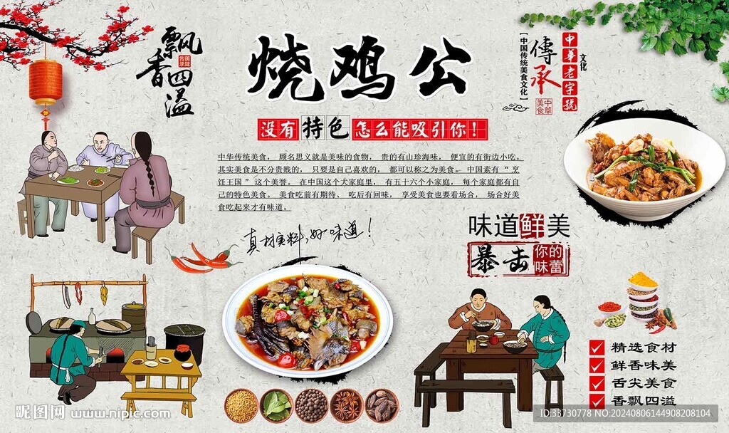烧鸡公背景墙