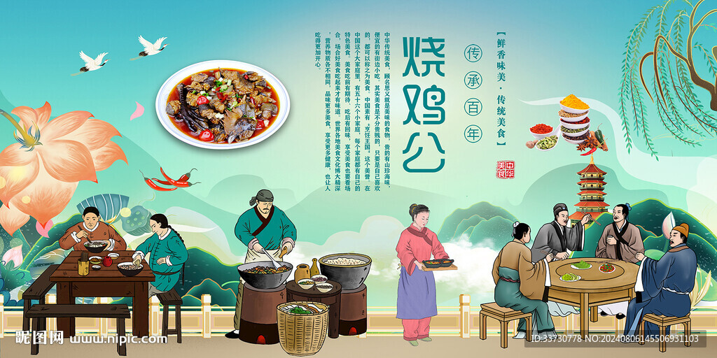 烧鸡公背景墙