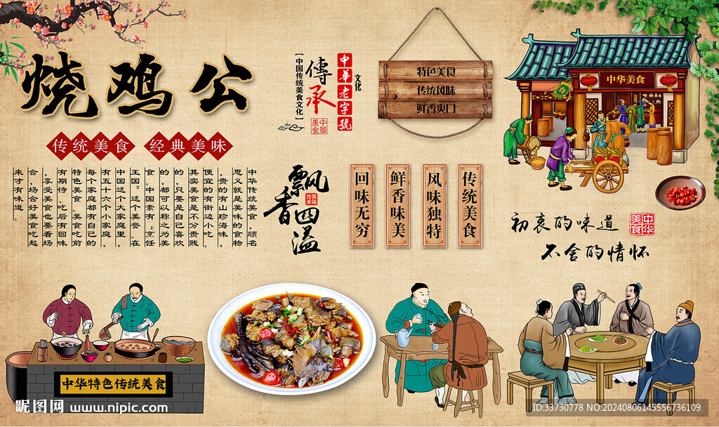烧鸡公背景墙
