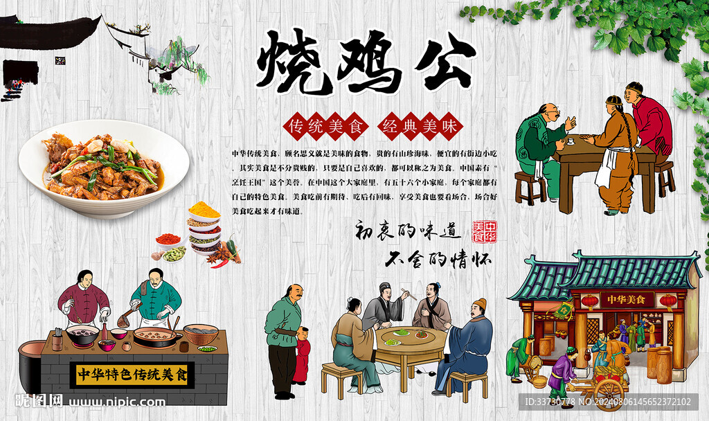 烧鸡公背景墙