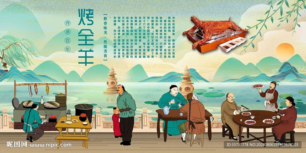 烤全羊背景墙
