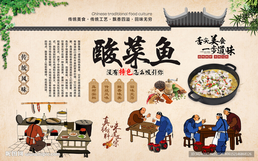 酸菜鱼背景墙