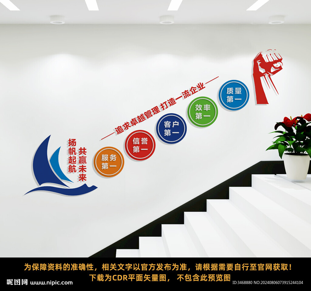 企业楼梯文化墙