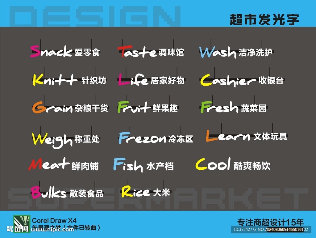超市发光字
