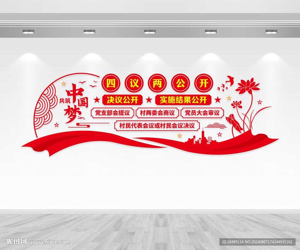 四议两公开文化墙