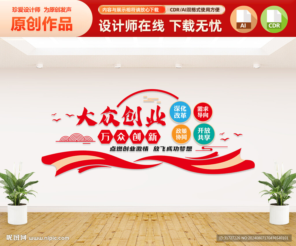 大众创业文化墙