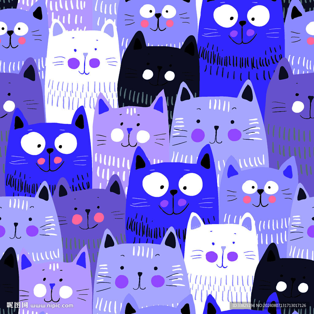 卡通 猫 数码 