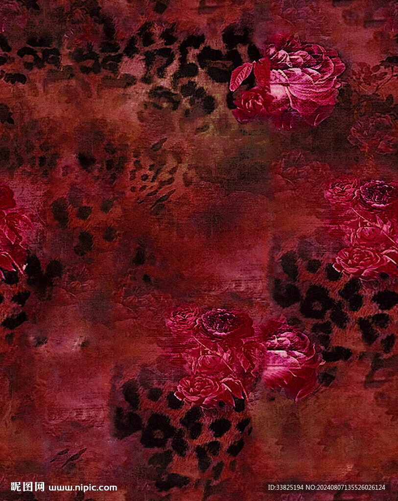 扎染花 豹纹