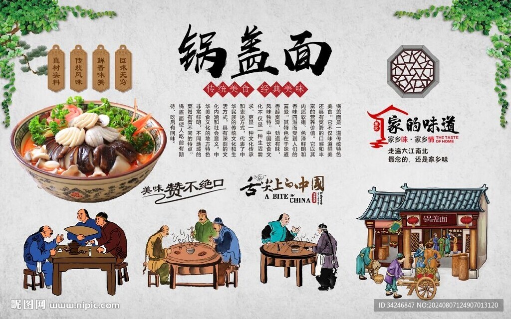 锅盖面 