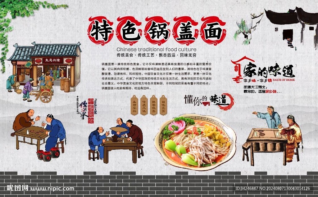 锅盖面 