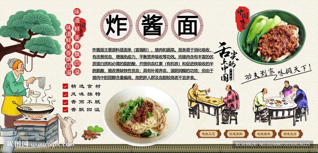 炸酱面背景墙