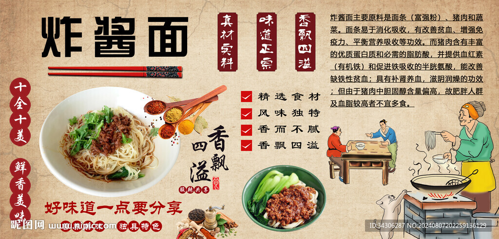 炸酱面背景墙