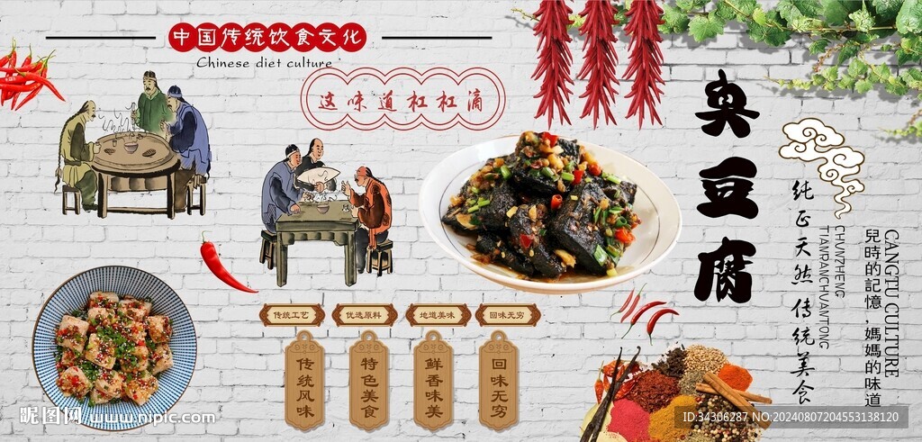 臭豆腐背景墙