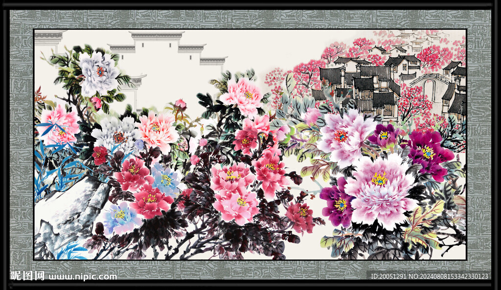 牡丹国画 