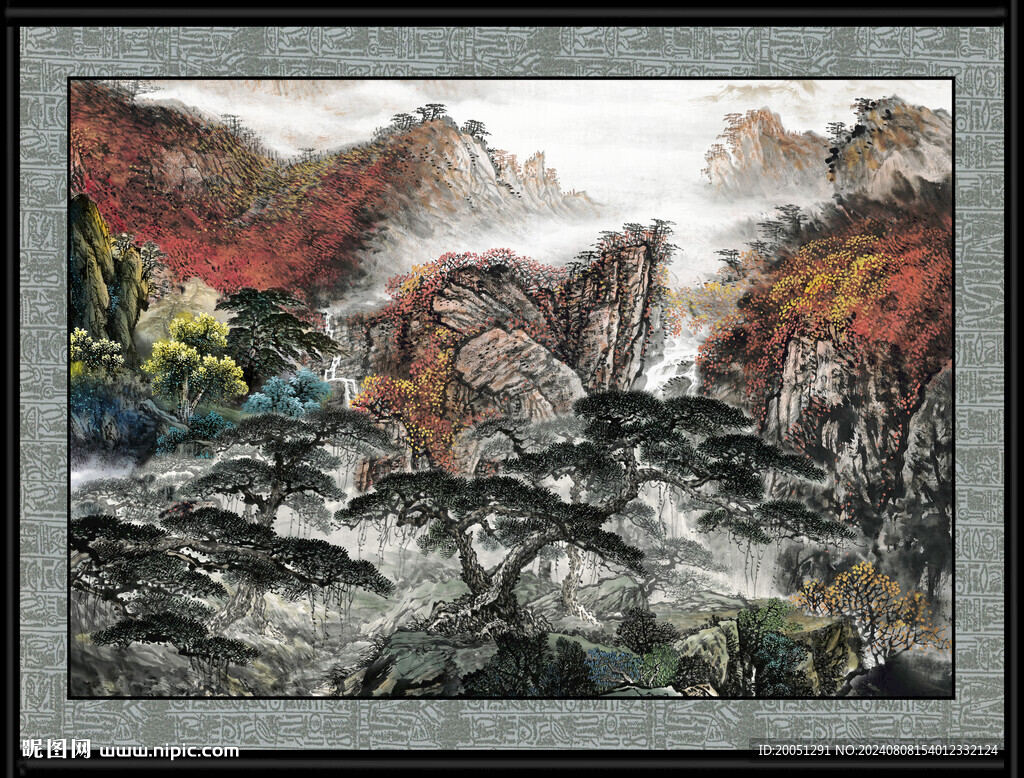 风景国画 