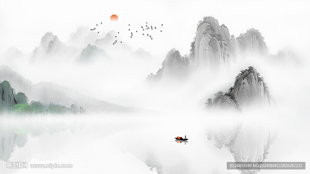 中式山水意境画