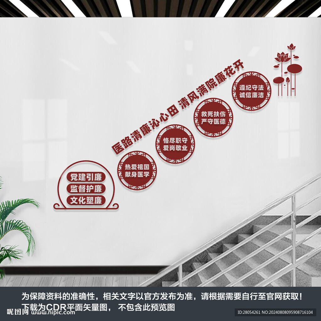 医院楼梯文化墙