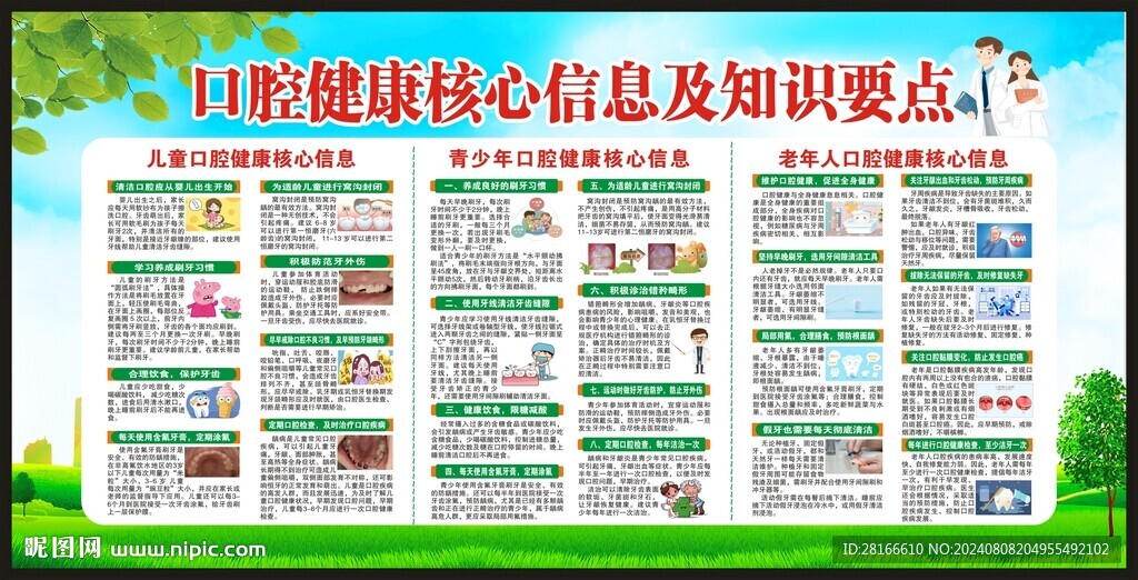 全国爱牙日宣传栏