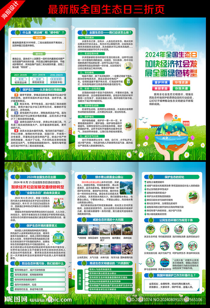 2024年全国生态日三折页