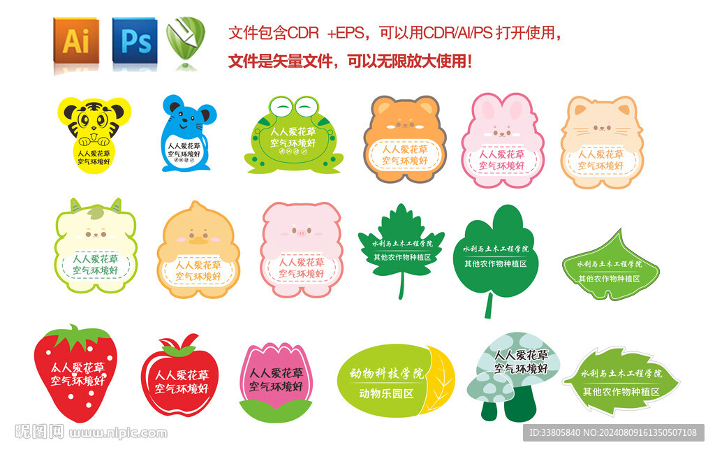 动物植物牌