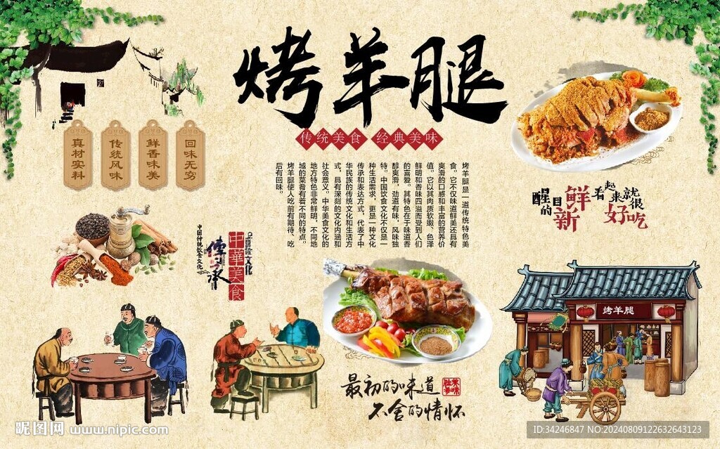 烤羊腿 